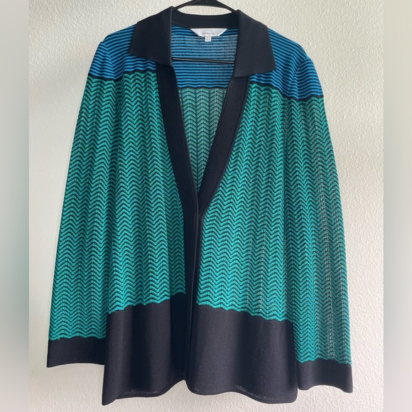 MISOOK 80s/90s vibe chevron one button blazer size L - Picture 1 of 6